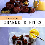 orange truffles on baking parchment