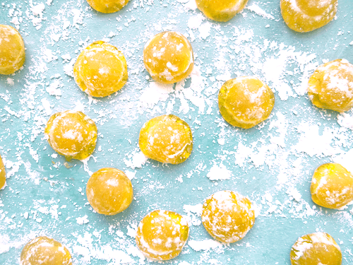 lemon drops covered in powdered sugar