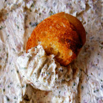 tuna cream cheese dip on bread