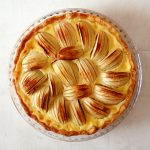 french apple tart in mold
