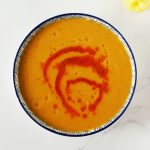 bowl of turkish red lentil soup