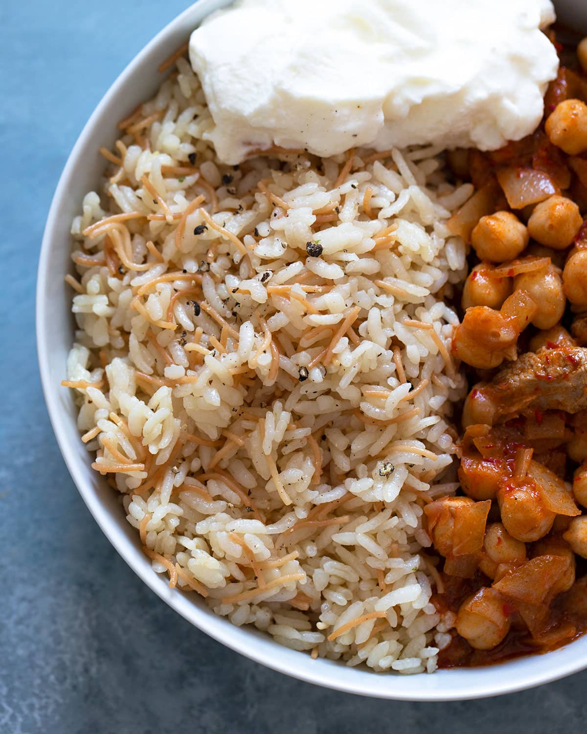 turkish rice pilaf on a plate