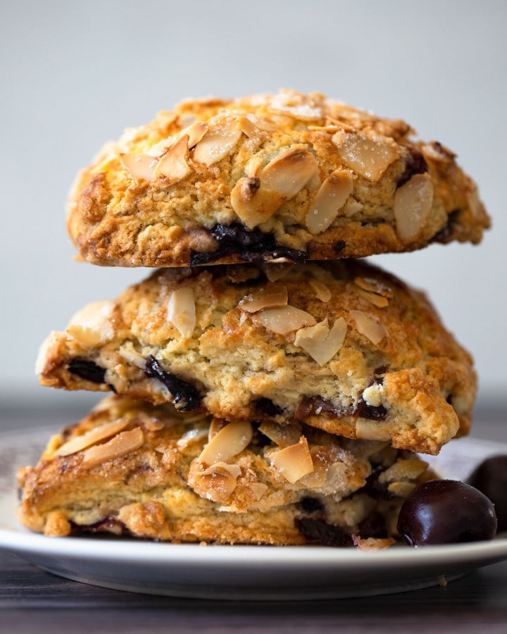 pile of cherry scones
