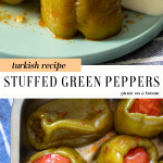 turkish stuffed peppers on a plate