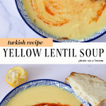 bowl of yellow lentil soup