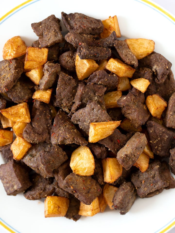 fried beef liver on a plate