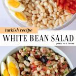 bowl of turkish white bean salad