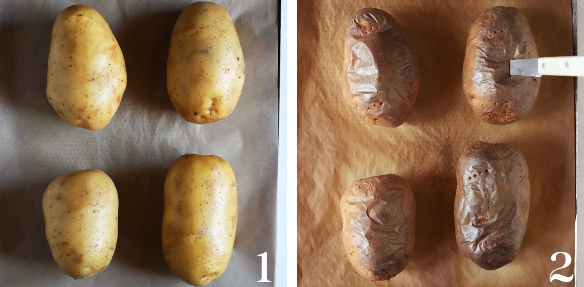baking a potato process