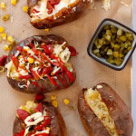 kumpir with different toppings