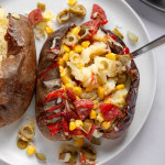 fork digging into a kumpir potato