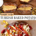 kumpir on baking tray